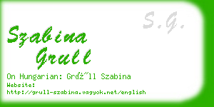 szabina grull business card